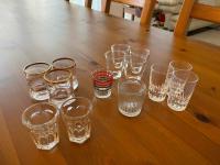 2023 collection of shot glasses for 1st. Jan in Graubünden
