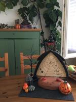 Halloween decorations on the table