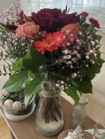 The flowers that Pascal brought for us