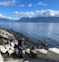 Marco on the shore of Lake Geneva
