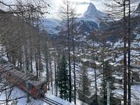 Gornergrat train and the Matterhorn from the AHV trail