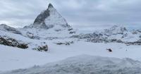 Matterhorn with helicopter