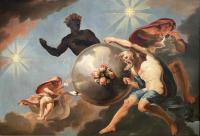 Kosmische Allegorie, ca. 1660-65 by ABRAHAM HONDIUS