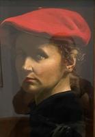 Selbstbildnis mit roter Mütze, 1894 by OTTILIE WILHELMINE ROEDERSTEIN