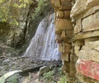 Fox's Falls, with limestone in the foreground