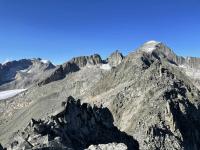 The stark shadows of a ridge atop the Chli Furkahorn