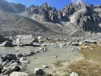 The stream at the base of the Chli Furkahorn comprises only glacial melt