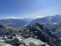 The view down the Rhone valley from the Chli Furkahorn