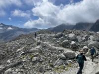 Walking toward the Furka into the increasingly sunny day