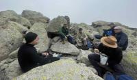 We had lunch nestled in the boulders, out of the wind