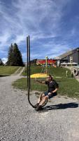 Marco plays on the Klangweg at Oberdorf