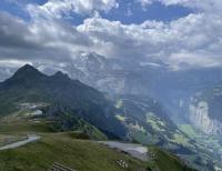 The slopes of Männlichen all the way...own to the Lauterbrunnen valley floor