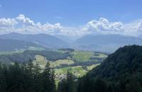 View of Glarus from Atzmännig on a hot day