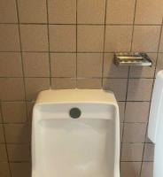 Urinals with ashtrays at the Ospizio Passo San Gottardo