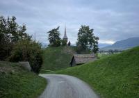 A narrow road above Altendorf and Lachen