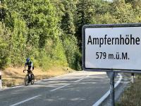 Adi finishes the first climb to the Ampfernhöhe