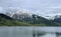 Snowy peaks above the Wägitalersee