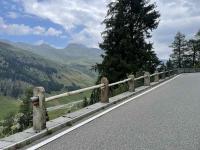 The granite-and-wood guardrails of the San Bernardino pass