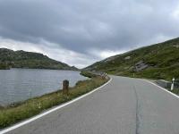 The weather is still a bit iffy at the top of the San Bernardino pass