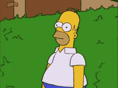 Homer backing away